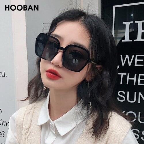 HOOBAN Fashion Oversized Women Sunglasses Luxury Square Eyewear Female Vintage Outdoor Sun Glasses Shade UV400