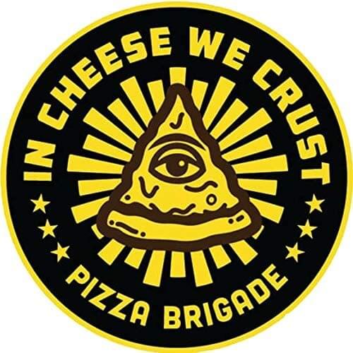 Circle In Cheese WE Crust Pizza Car Sticker Water Bottle Waterproof Badge Logo Helmet Motorcycle Luggage Laptop Truck SUV