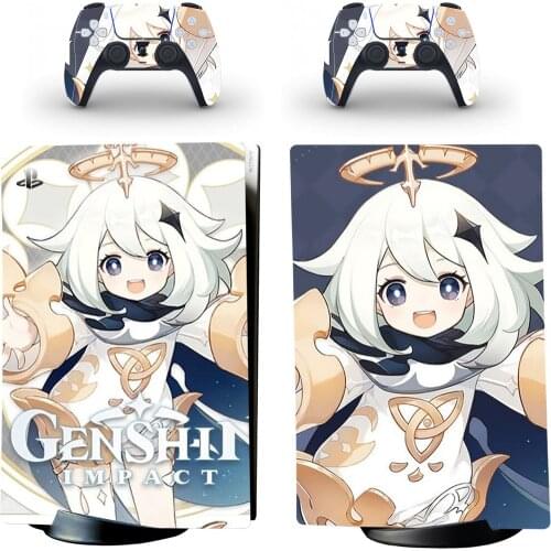 Genshin Impact PS5 Digital Skin Sticker Decal Cover for PlayStation 5 Console and 2 Controllers PS5 Skin Sticker Vinyl