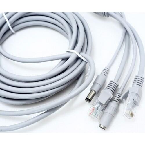 NC-5m/10m/15m/20m/30m/40m IP camera Network Cable Two-in-One Cable RJ45 + DC Power CAT5/CAT-5e Network Cables
