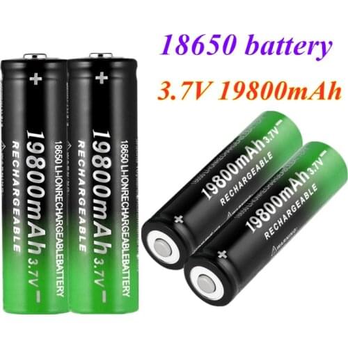 2021 New 18650 Li-Ion battery 19800mah rechargeable battery 3.7V for LED flashlight flashlight or electronic devices batteria