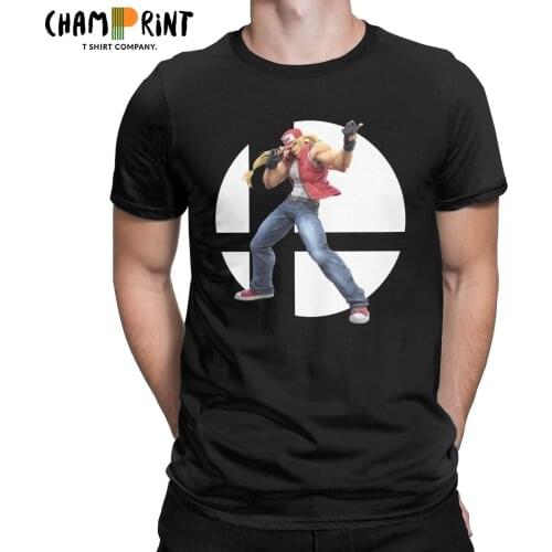 King Of Fighters Terry Bogard Smash Bros T-Shirts for Men Pure Cotton Tee Shirt O Neck Short Sleeve T Shirts Printed Tops