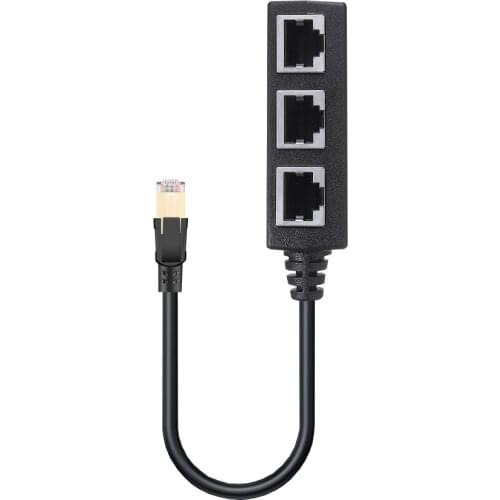 Ethernet Cable Adapter Connector 1 to 3 Port Coupler Extender Network Plug Adapter Accessories for Cat 6e Cat 6