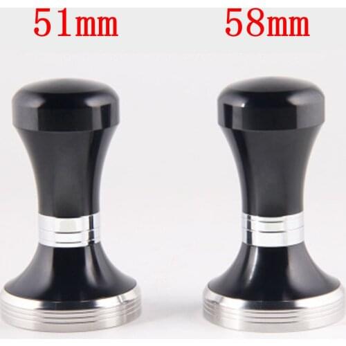 Flat powder hammer 51/58mm Coffee Tamper stainless steel coffee powder compactor adjustable height espresso coffee powder press