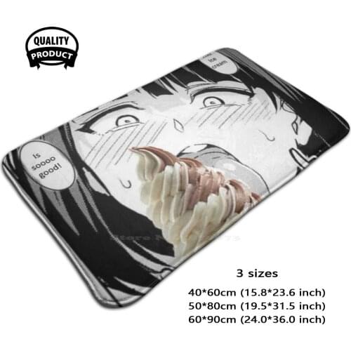 Girl Licking Ice Cream Door Mat Foot Pad Home Rug Manga Girls Ice Cream Anime Waifu Hentai O Lewd Anime Anime Hentai Lewd Anime