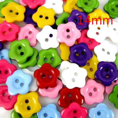 100Pcs Mixed Flower Resin Sewing Buttons For Cloth Flatback Cabochon Scrapbooking Crafts Knopf Bouton Decor Diy Accessories