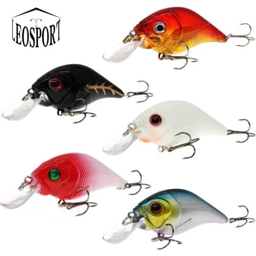 1pc 8cm/11G 3D Eyes Lifelike Fishing Lure With Treble Hooks Crankbait Fishing Tackle 5 Colors Good Quality Crank bait Wholesale