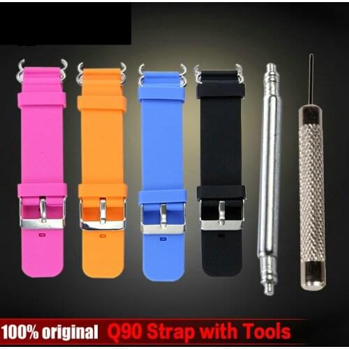 KGG Smart Watch Strap Kit with 2pcs Spring Bar Connection and Tool for Q90 Childrens GPS Tracker Watchband Silicone Wrist Strap