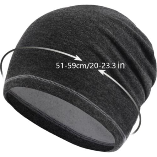 Men Women Casual Beanies Cap Soft Smooth Thermal Windproof Skiing Hat Sports Headwear For Running Climbing Barbecue Traveling