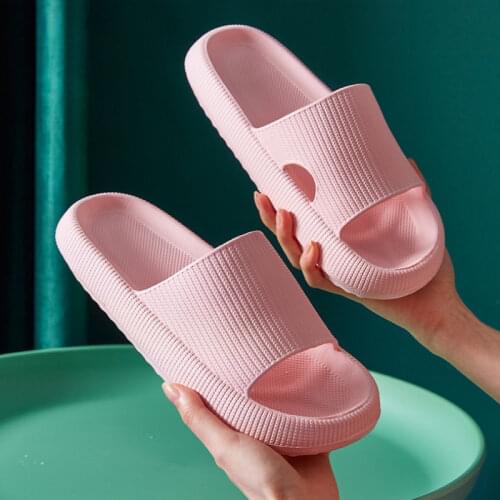 Fashion Home Slippers Bathroom Non-slip Platform Slides for Men Women Slipper Summer Beach Eva Soft Soles Slide Sandals Leisure