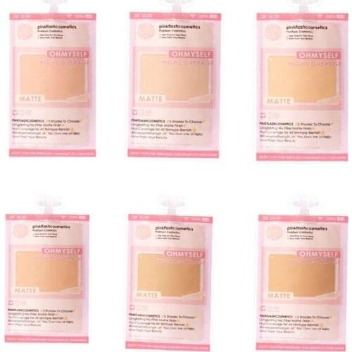 PINKFLASH 6Pcs Lasting Foundation Face Foundation Base Long Wear Moisturizer Oil Control Concealer Liquid Foundation Cream