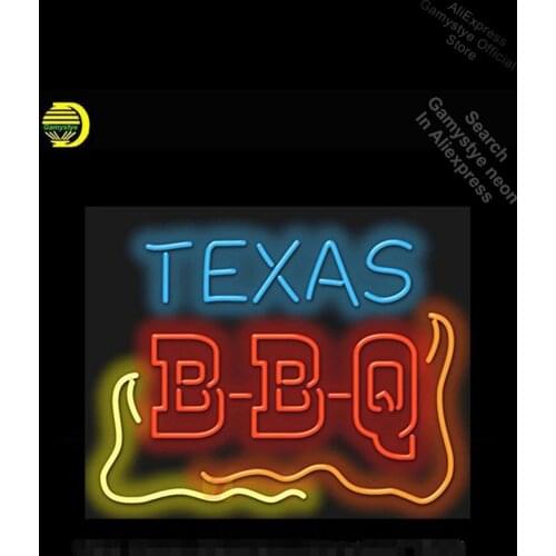 Texas BBQ Neon Sign neon bulb Sign Motel Neon light Sign glass outdoor lighting store Shopping Hall Sign Beer Bar Pub Nail Sign