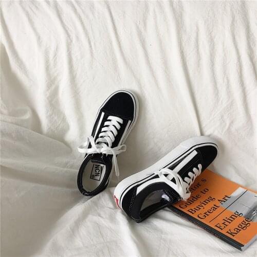 2021 spring and autumn female Korean Harajuku style all-match simple and fashionable flat canvas shoes
