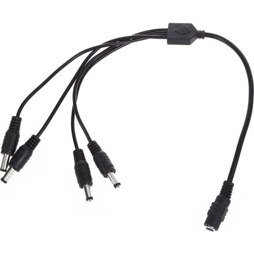 1 Socket To Plug 4 DC Splitter DC Power Cable DC Power Distribution 5.5 X 2.1 Mm HOT