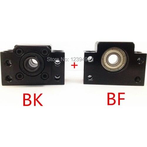 1pcs BK20 Ballscrew Fixed End+1pcs BF20 Free End Support for SFU2505 Ballscrew CNC Linear X Y Z