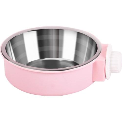 1PCS Newest Pet Feeding Bowl Stainless Steel Hanging Bowl Fix In Pet Nest Cage Dog Bowl Pet Cat Food Water Feeding Pet Supplies