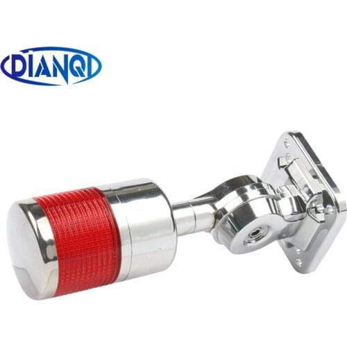 1 layer silver Rotatable 180 Stack light Red warn light industrial for CNC machine Steady flash light LED DC24V 12V AC220V 110V