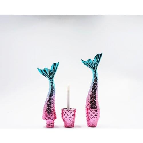 10-100PCS 3ml/g Pink Blue Gradients Mermaid Lip Glaze Bottle Empty Gloss Tube Bottle Lipgloss Tube Lip Gloss Cosmetic Container