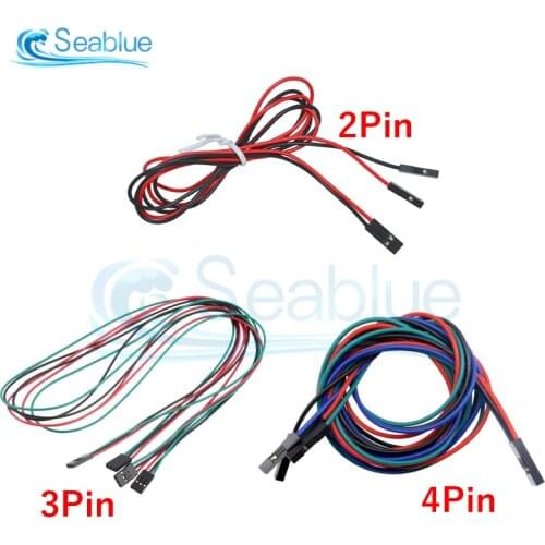 5Pcs 2Pin 3Pin 4Pin Male to Female Dupont Cable 70cm 3D Printer Dupont Cable Double-Head Terminal Jumper Wire Dual Headed Line