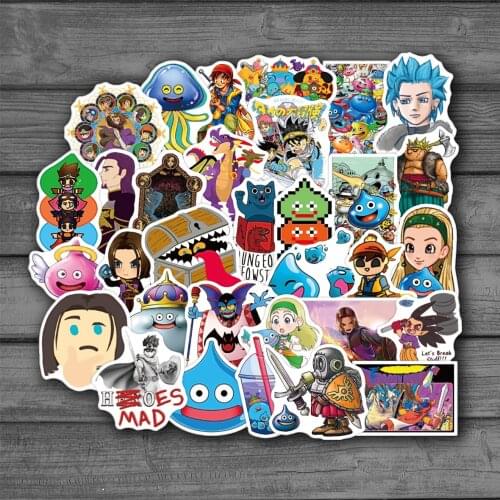 50Pcs Japanese Classic Games Dragon Quest Stickers For Refrigerator Suitcase Scrapbook Graffiti Toy Stickers