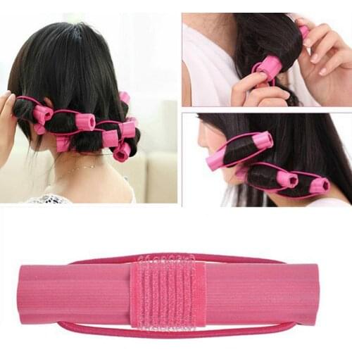 6Pcs Women Flower Design Sponge Hair Curler Maker Roller Rods Salon DIY Tool