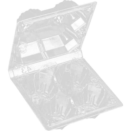 Promotion! 50Pcs Plastic Egg Cartons Bulk Clear Chicken Egg Tray Holder for Family Pasture Chicken Farm Business Market- 4 Grids