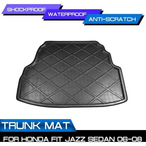 Car Floor Mat Carpet Rear Trunk Anti-mud Cover For Honda FIT JAZZ Sedan 2006 2007 2008