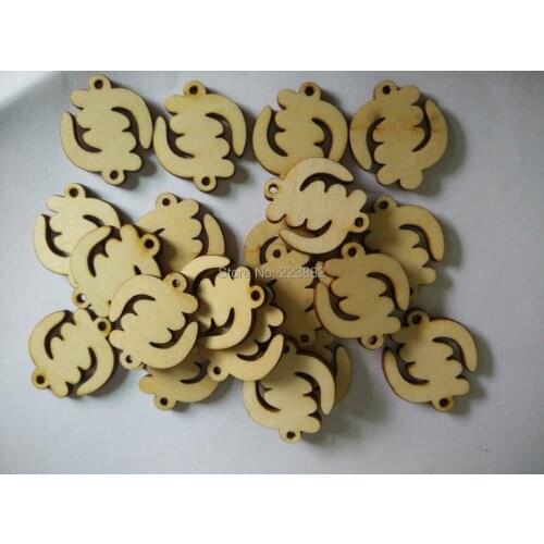 Free shipping! 100pcs/lot Gye Nyame Symbol Wooden Beads