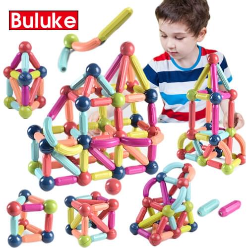 Big Size DIY Magnetic Construction Set Early Learning Constructor Variety Magnetic Rod Building Blocks for Children toys Gift