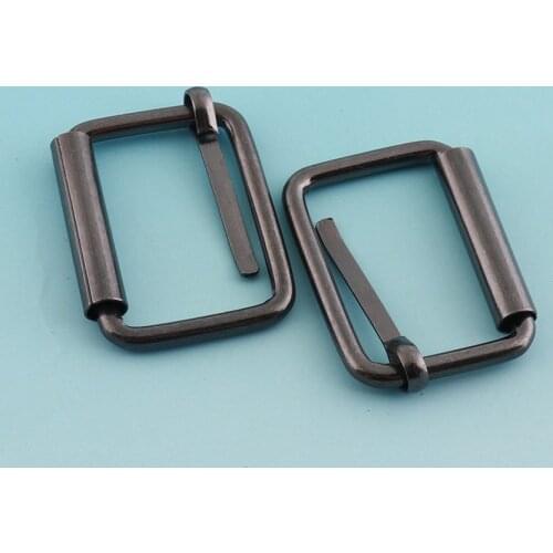 Gunmetal Black Adjuster Buckles with prong 4pcs 32mm Large Release Belt Buckles Tri Bar Buckles Strap Buckles Slider Fastener