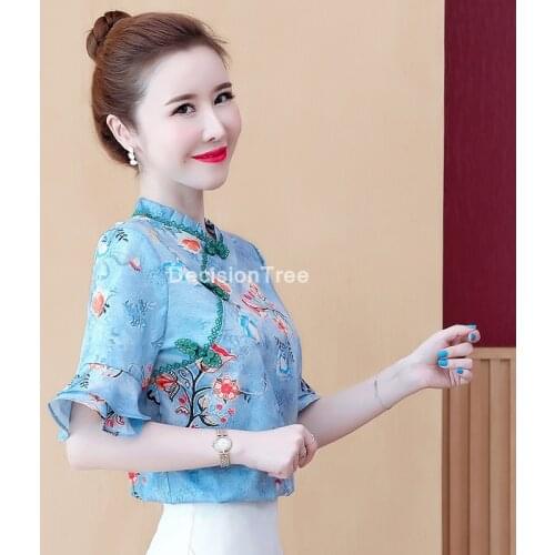 2021 cheongsam top qipao traditional cheongsam oriental chinese clothing for women tops traditional chinese qipao cheongsam top