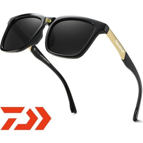 Dawa Daiwa Male Glasses UV400 Fashion Polarized Fishing Anti-UV Sunglasses Goggles Men Women Square Sun Glasses Shades