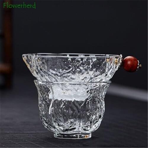 Borosilicate Glass Tea Strainer Tea Infuser Tea Filter Kung Fu Tea Set Transparent Filter Tea Accessories Kitchen Accessories