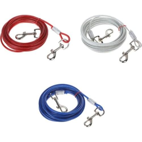 Pet Tie-out Leash Heavy Duty Steel Wire Metal Chain Dog Lead Line