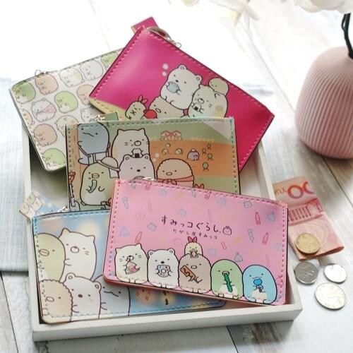IVYYE 1PCS Sumikko gurashi Cute Anime Coin Purse Cartoon Change Bags Coins Wallet Card Key Storage Birthday Gifts New