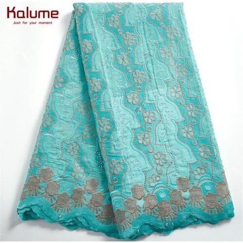 Kalume African Lace Fabric 2021 High Quality Green Swiss Voile Purple Nigerian Lace Fabrics For Dress Sewing materials H2419