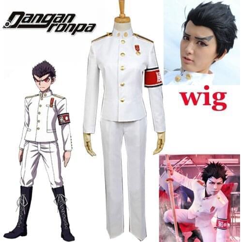 DanganRonpa Ishimaru Kiyotaka Cosplay Costume White Uniform Full Set Men Women Game School Uniform Suit Outfit party Costumes