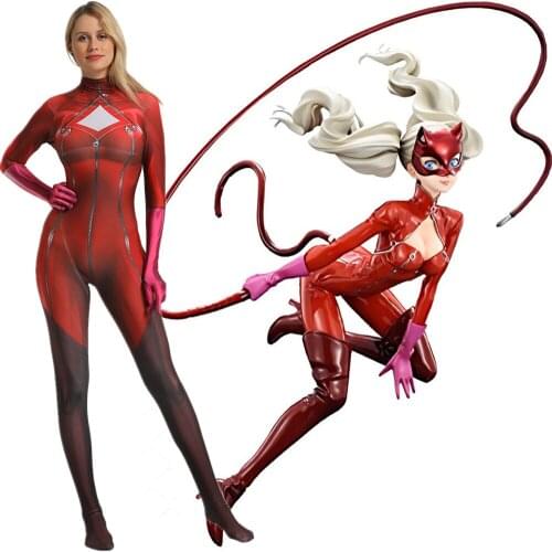 PERSONA 5 PANTHER Cosplay Costumes 3D Printed Zentai Suit Halloween Catsuit