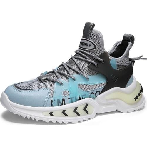 Platform Mens Shoes Big Size Sneakers Men Casual Fashion Tennis Sport Trainers Lace Up High Top Running Shoes Zapatillas Hombre