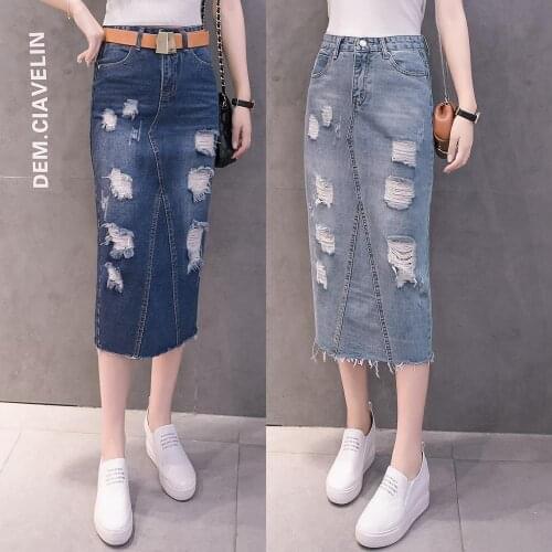 Liser Denim Skirts For Women