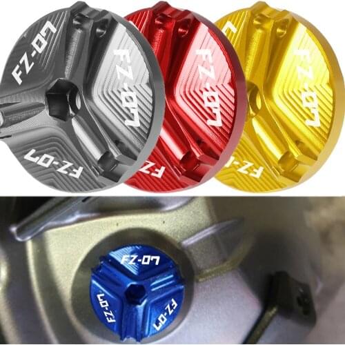 For Yamaha FZ07 2015 2016 FZ 07 FZ-07 CNC Motorcycle Aluminum Engine Oil Filler Cap Drain Sump Plug Bolt Cover Screw 2015-2016