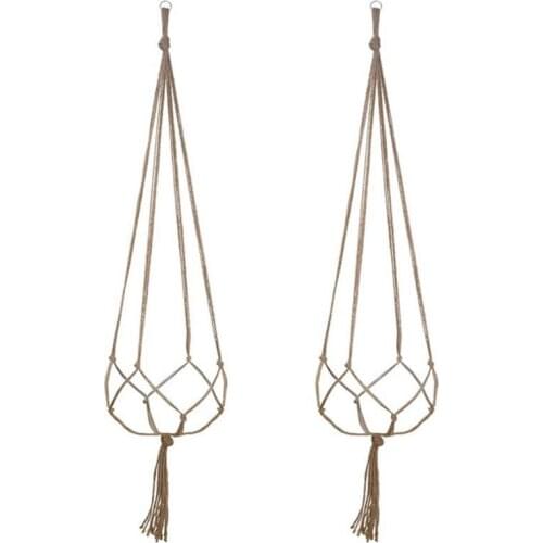 Plant Hanger Indoor Outdoor Hanging Planter Basket Flower Pot Holder Hemp Rope home decoration accessories(Pot NOT Included)