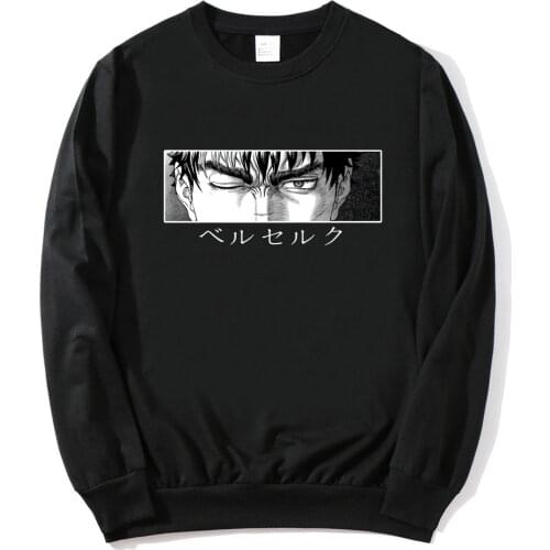 Japanese Anime Sweatshirt Berserk Harajuku Cotton Cartoon Sportswear Men Unisex Cool Manga Graphic Popular Streetwear Tracksuit