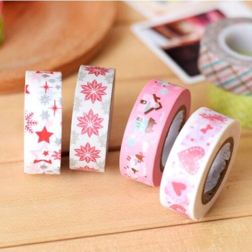 1/2/5Pcs 1.5cm 10M DIY Paper Sticky Adhesive Sticker Decorative Washi Tape SDF-SHIP