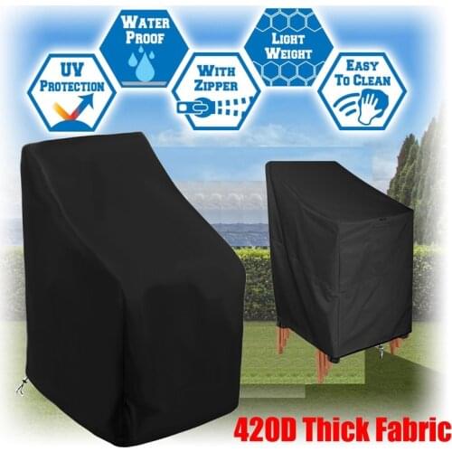 1PC 210D/ 420D Chair Cover Waterproof Outdoor Stacking Chair Cover Garden Parkland Patio Chairs Furniture Dropship item