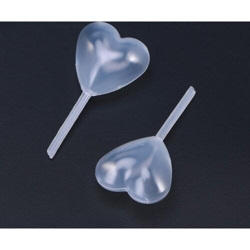 100Pcs/lot 4ml Heart Shape Disposable Plastic Transfer Pipettes Pasteur Pipettes for Cupcakes Strawberries Chocolate Kitchen