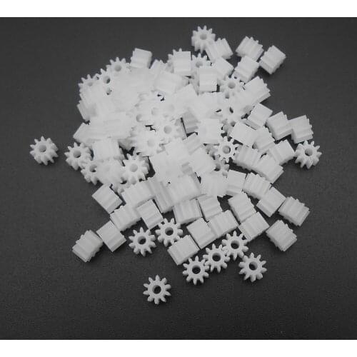 100PCS 0.5M 0.5 Modulus Plastic Spur Gear T=10 Aperture 2mm 1.95MM DIY Model Accessories 10 Teeth 4MM X 6MM 10T 2A 102A4MM Thin