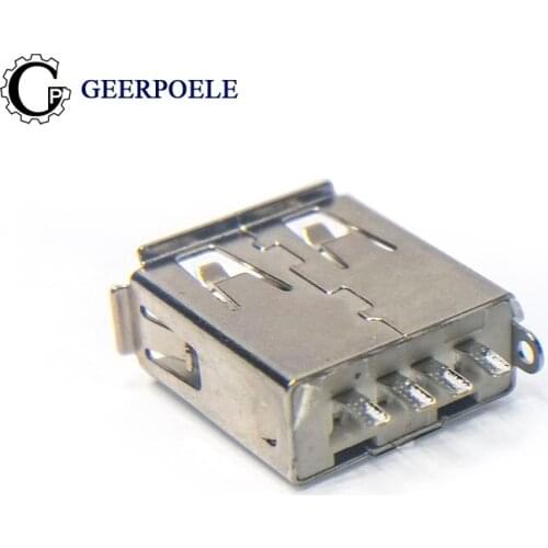 20 pcs/lot TypeA Warp Edge 4Pin Female USB Connector Tail Plug Port Jack Sockect Terminals