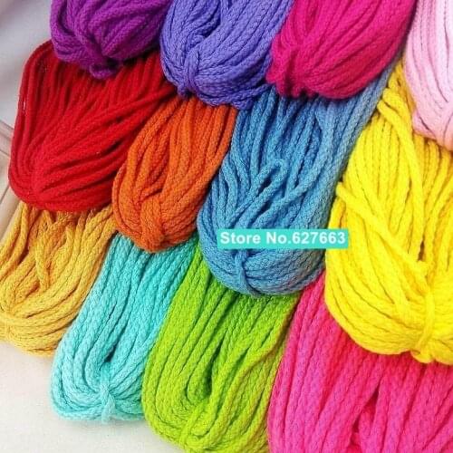32colors!!! 70yards/lot Round Cotton Cords/Beam Port Rope DIY Accessories Rope for Bags, Garment,Shoes