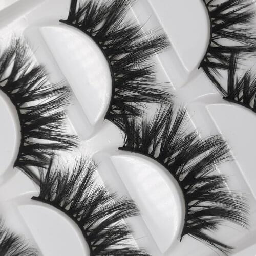 5 Pairs of Mink Eyelashes Natural Thick False Eyelashes Long Curled Eyelashes Makeup Eyelash Extension Tool Eyelash Vendor